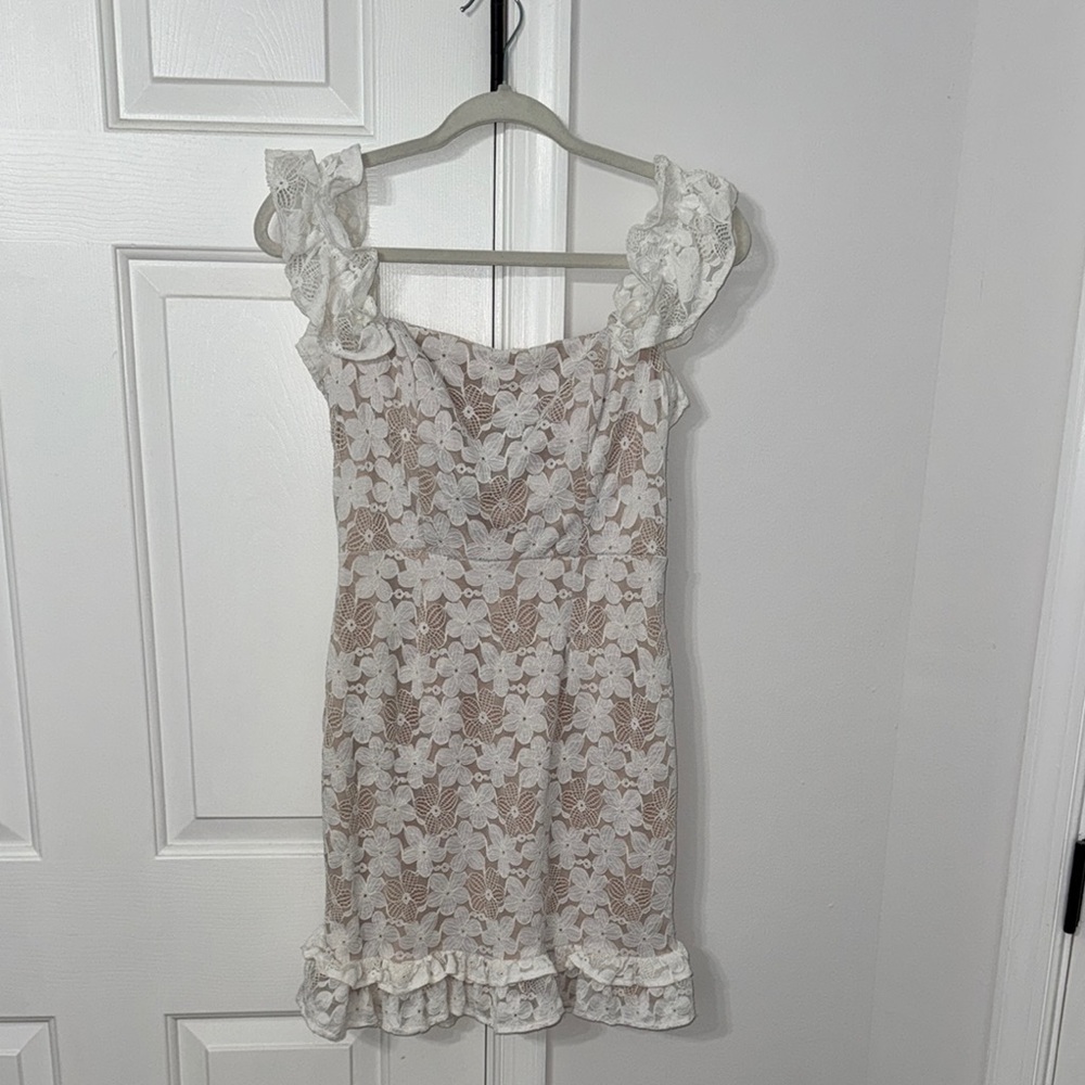 White Floral Lace Dress